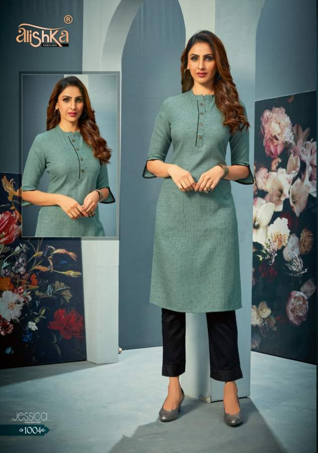 Alishka Jessica Classic Casual Wear Rayon Kurti With Bottom Collection